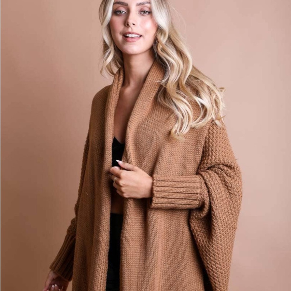 Bat Sleeve Knit Cardigan